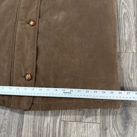 VTG Fennelli Limited Edition Womens Full Length Brown Winter Coat Size 15/16 Fur - Picture 9 of 16